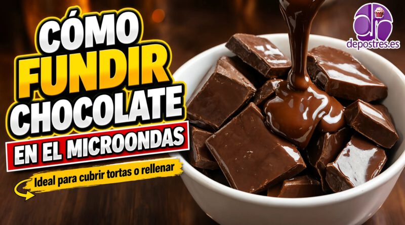chocolate fundido en microondas